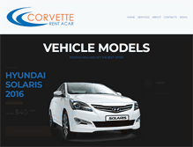 Tablet Screenshot of corvetterentacar.com